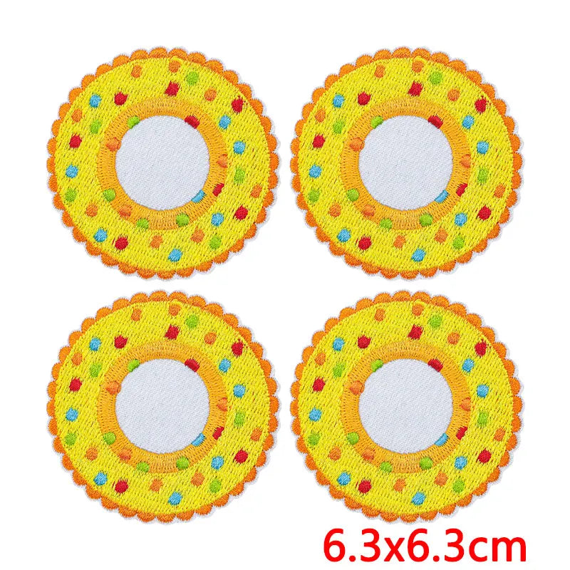 10Pcs/Lot Cool Summer Pool Iron On Patches For Clothing Beach Chair Colorful Kite Aloha Embroidery Patches Backpack Appliques