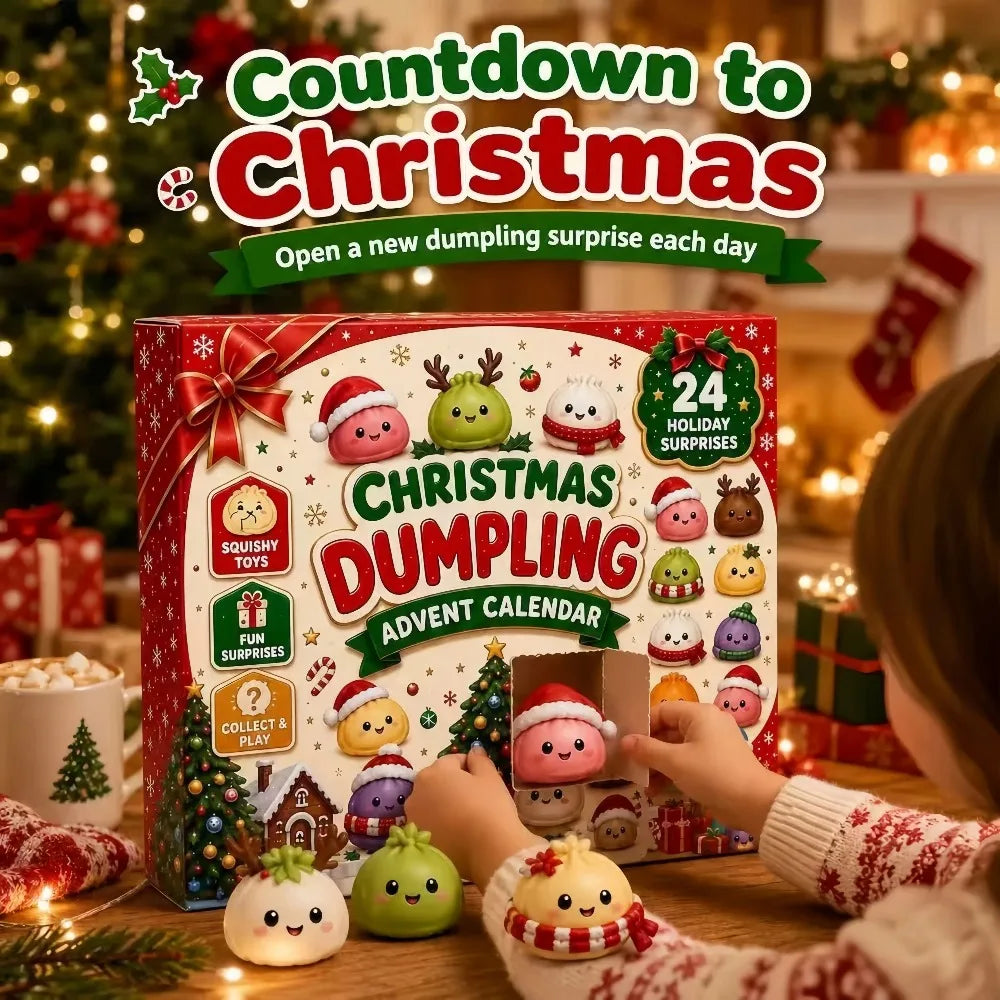 Christmas Dumpling Squishy Advent Calendar 2026 24 Days Countdown Slow Rebound Squeeze Fidget Toys Sensory Ornament Holiday Gift