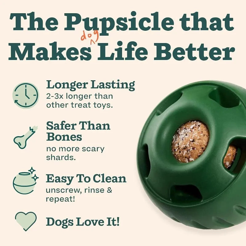 Chew Proof Interactive Dog Toys Silicone Pupsicle Mold Enrichment Frozen Treat Maker Summer Cooling Boredom Solver Large Breed