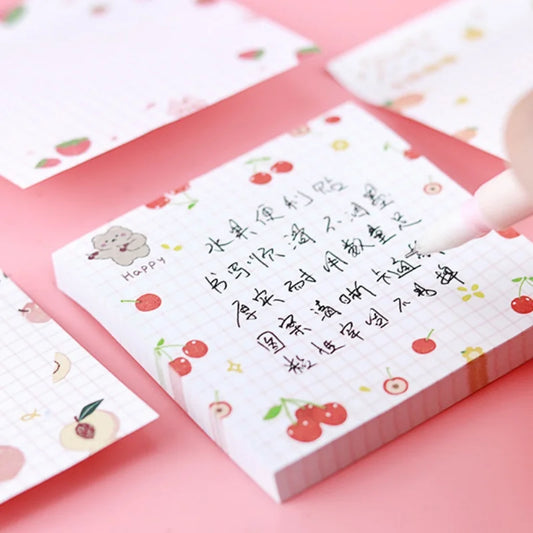80 Sheets Per Pack Fruit Sticky Note ToDo List Record Journal Decorative Memo Practical Stationery Sticker