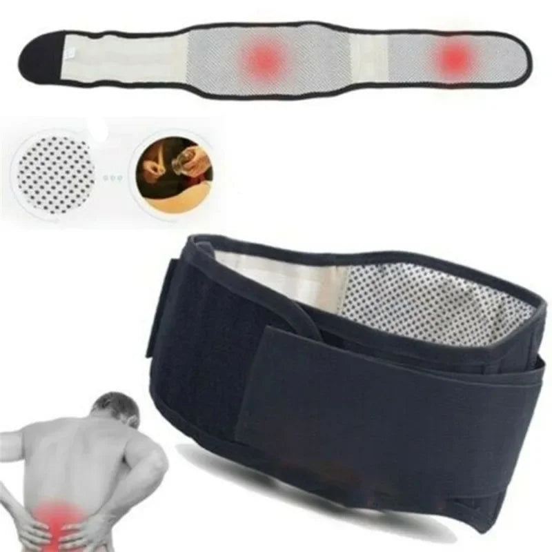 Adjustable Self-Heating Waist Support Belt Lumbar Brace with Massage Band Back Pain Relief Health Care Protector Band