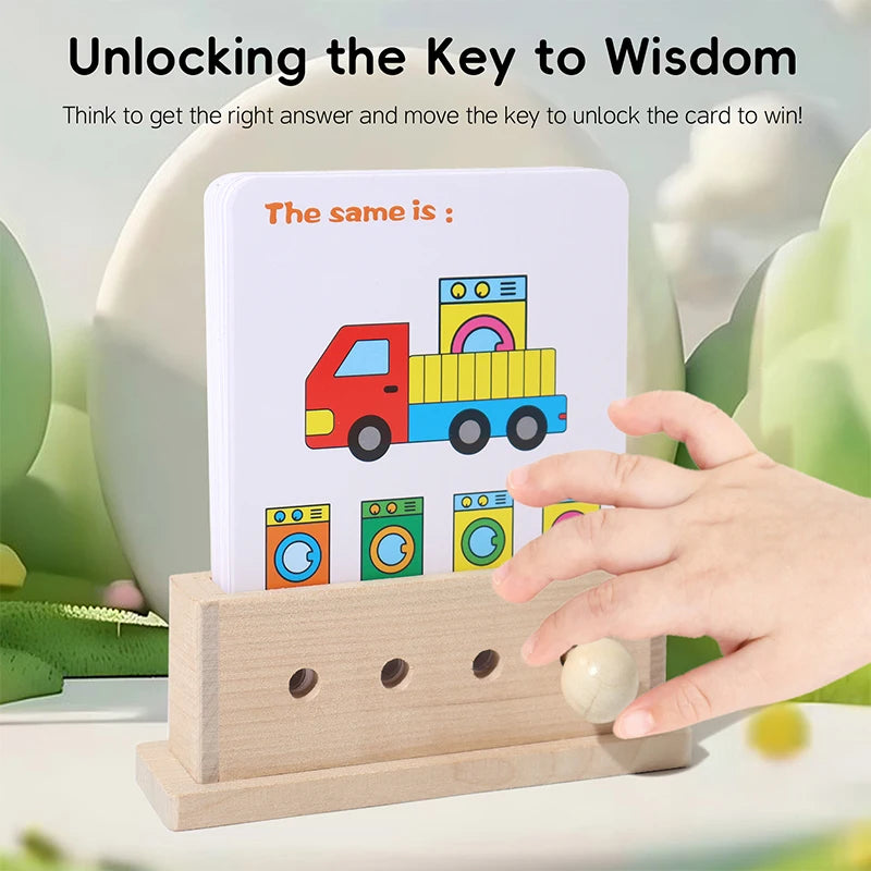 Logic Puzzle Game Educational Toy Set for Kids Logic Unlocking Game Alphabet Learning Activities Preschool Skills Development