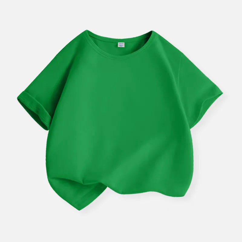 White Red Kids Boys TShirt Cotton Sport Fashion Summer Girls T Shirt Casual Short Sleeves Breathe Children’s Clothes 2-12 Years