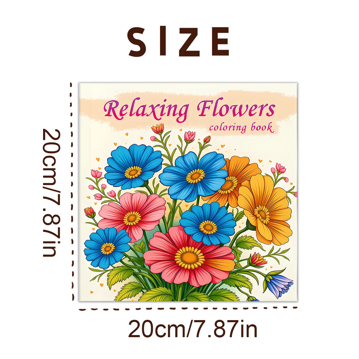 Relaxing Flowers Coloring Book for Adult Relieve Stress Kill Time DIY Painting Drawing Book Painting Kids Educational Toys