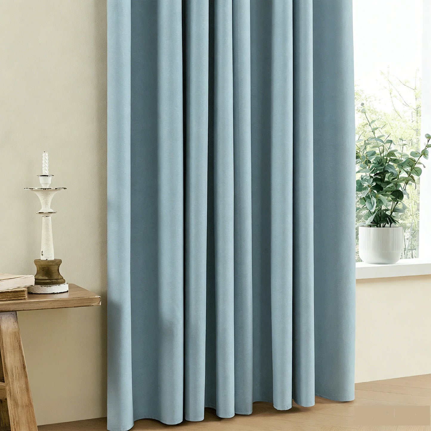 1Pcs Modern Minimalist Blackout Curtain - Heat Insulation, All-Season Universal Drapes for Bedroom  (Rod Pocket) Curtains only