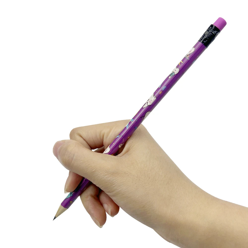 50pcs Dental Pencil Cute Cartoon Tooth Pattern Pencil With Eraser Children Drawing Pencil School Writing Stationery Dental Gifts