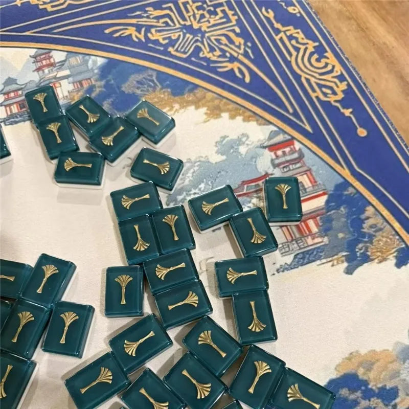 2026 Hot-Selling Acrylic Engraving American Mahjong Card Red Lake Blue Entertainment Board Game