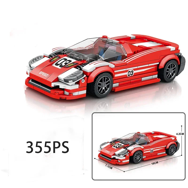 Speed Series Racing Sports Vehiclea Technique Car Supercar Building Blocks Set Bricks Classic MOC Model Toys For Kids