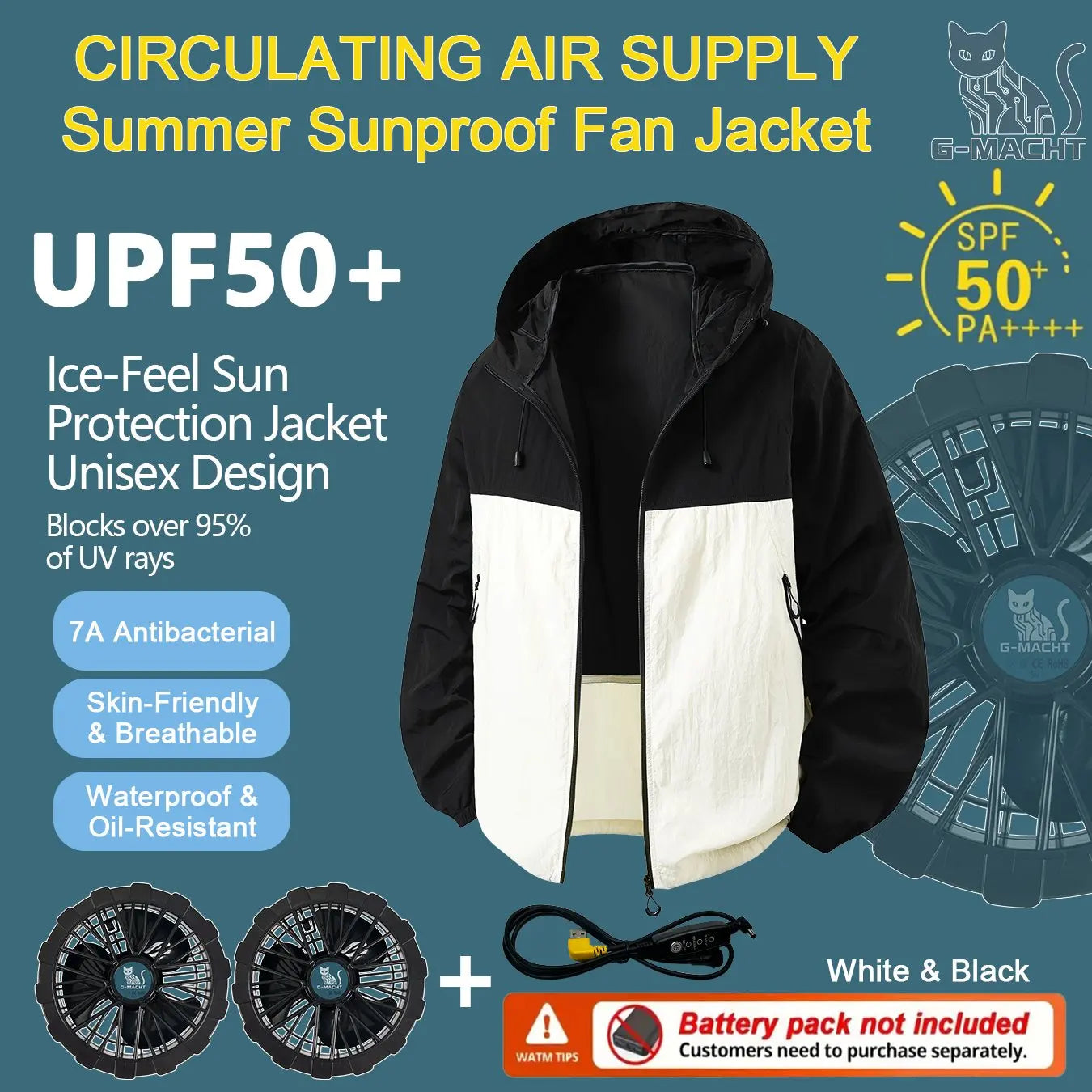 Couple Summer Cooling Fan Vest, Breathable Heat-Resistant Air Conditioned Sleeveless Workwear for Outdoor Use(Not Power)
