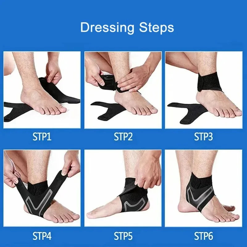 Adjustable Ankle Brace for Sports Injury Recovery Compression Support Wrap for Pain Relief and Stability