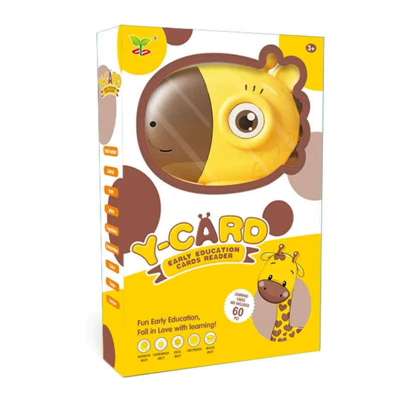 Giraffe Flash Card Reader Sight Words Language Games Learning English Russian Machine Kids Early Education Toy for Toddlers Gift