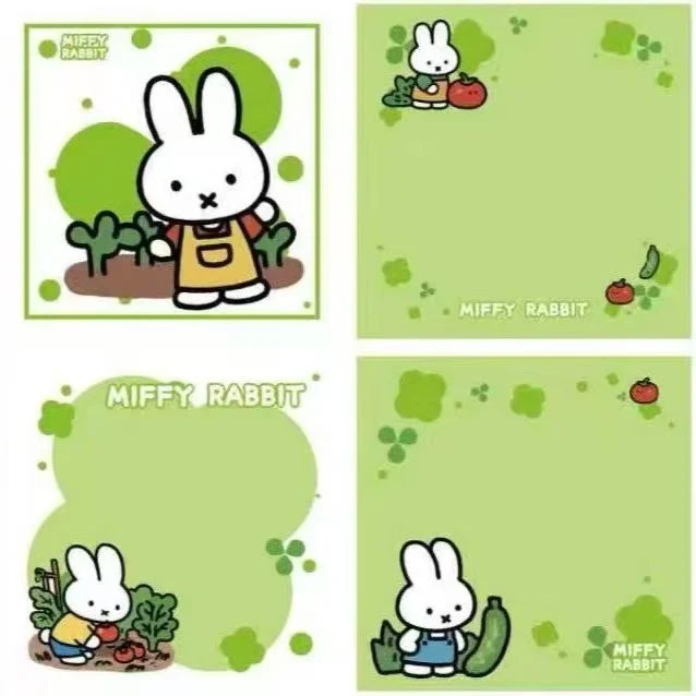 80/320 Sheets Cute Miffy Post-it Notes Adhesive Messaging Cartoon Miffy Merchandise