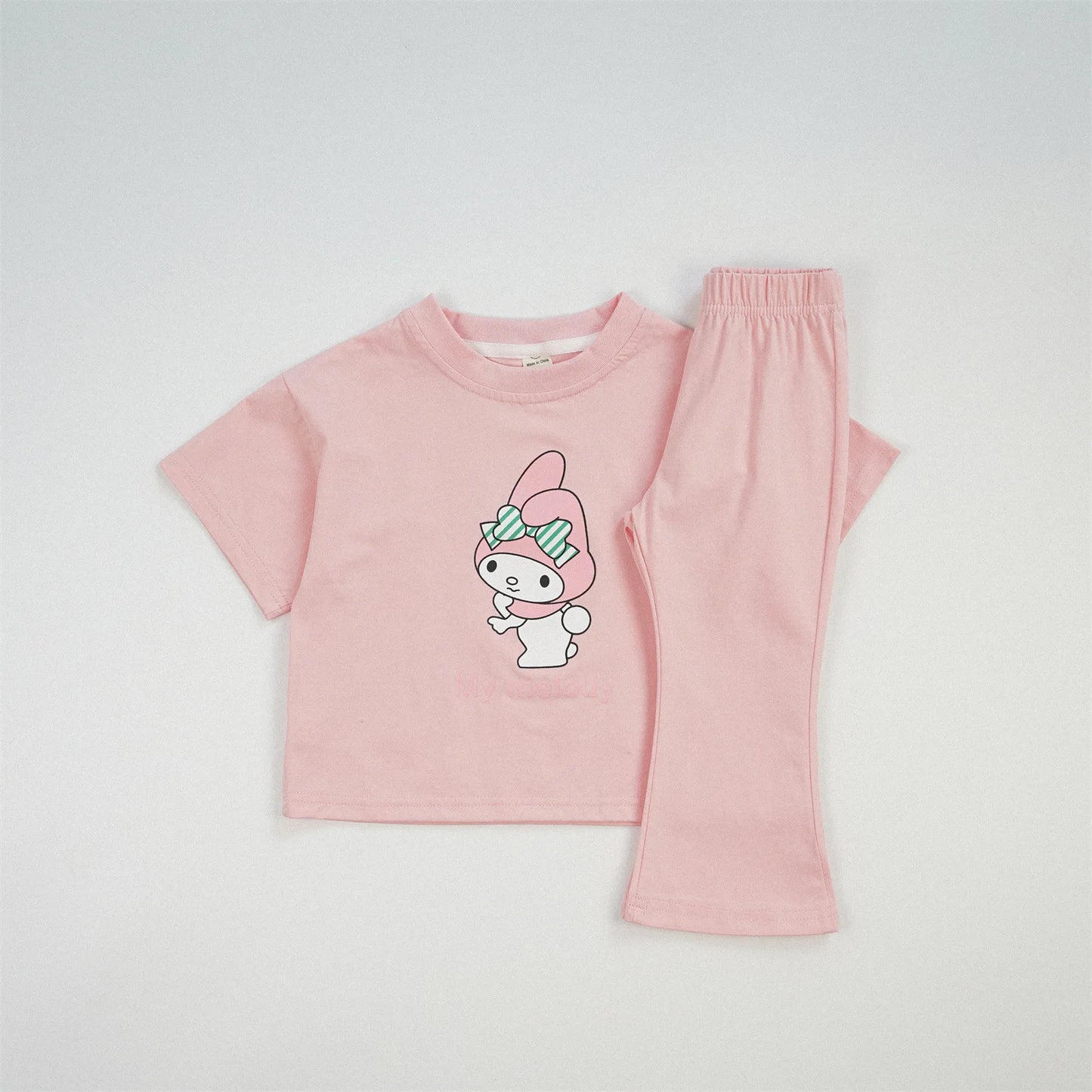 Summer Baby Girl Clothes Set Children Sanrio Cinnamoroll Cartoon Print T-shirt and Long 2Pcs Suit Kid Shorts Sleeve Tracksuit