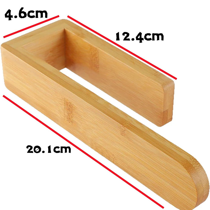Bamboo Wooden Towel Rack, Adhesive Wall-Mounted Bathroom Organizer, No Drill Shelf for Home, Kitchen & Toilet Storage