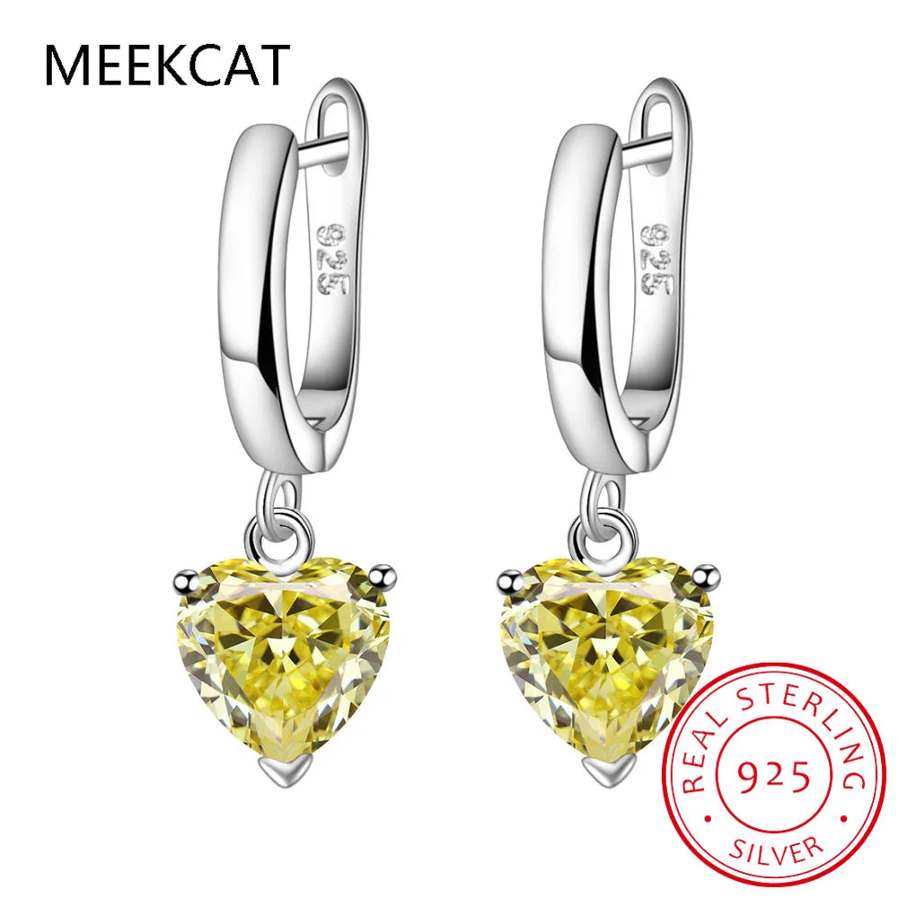 Oval Genuine Natural Blue Topaz 925 Sterling Silver Drop Earrings for Women Fashion Statement Gemstone Jewelry