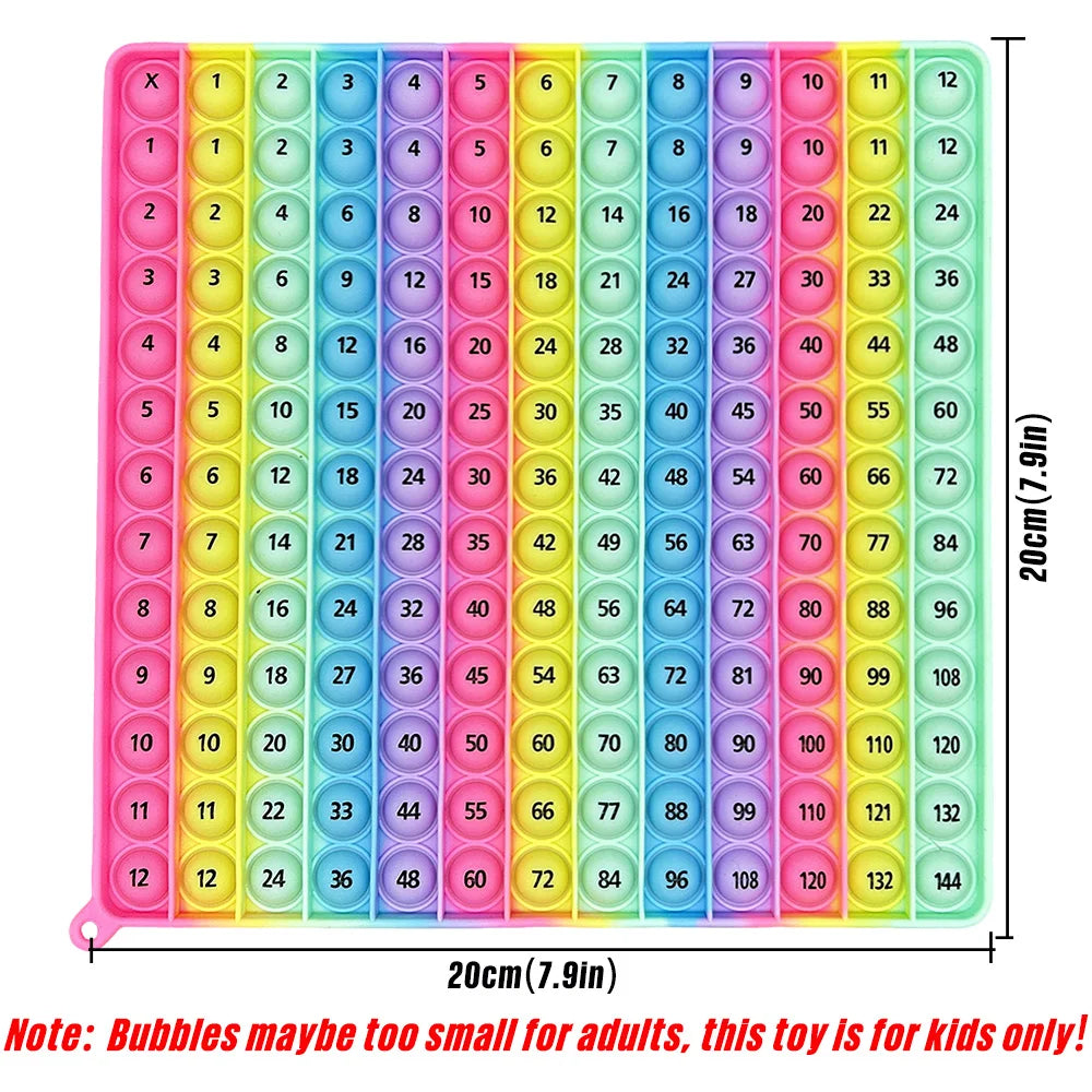 12x12 Multiplication Games Math Toys, Times Table Learning Teaching Educational Fidget Toys Gifts for Kids Grade 2 3 4