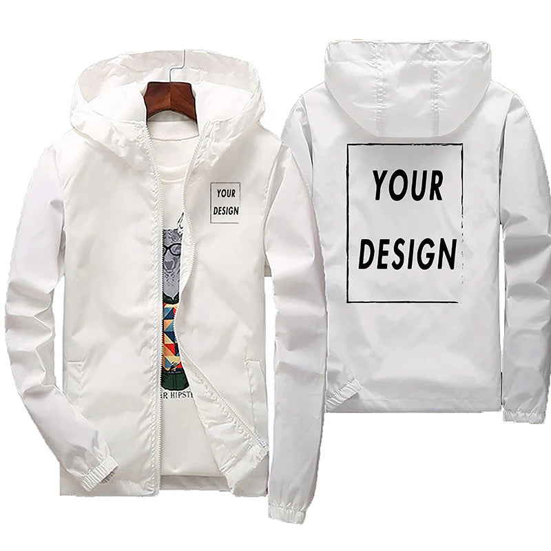 Custom Brand Logo Autumn Jacket Men Waterproof Warm Windbreaker Casual Clothing Big Size 6Xl Men Green Black Red Jacket Outdoor