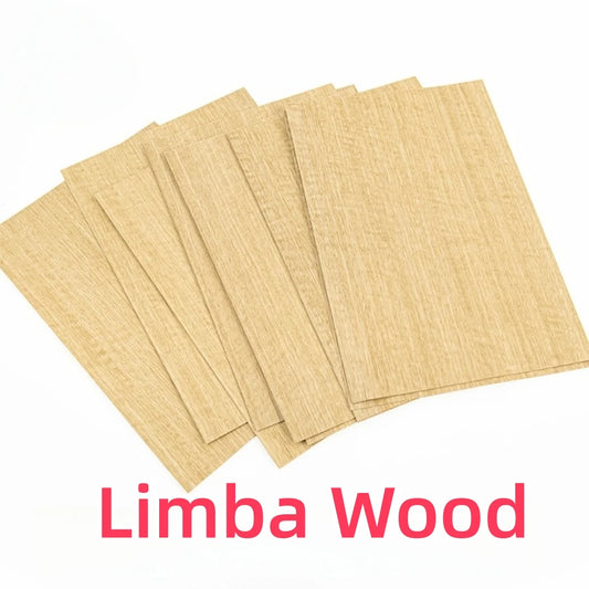 5Pcs Natural Limba Wood Veneer For Table Tennis Blade Model Material Inlay Art Handcraft DIY Decorative Projects