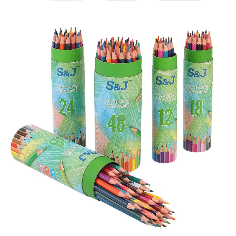 Color Pencil Set with Bucket,Professional Hand Painting Sketch Pen,Back to School Gift,Student Drawing Pencil Writing Supplies