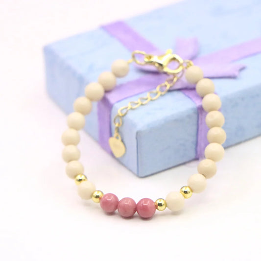 Fashion Lovely Natural Stone Crystal Bracelet Baby Baptism Lobster Clasp Parts Yoga Christmas Wedding Girls Gift Jewelry Charm