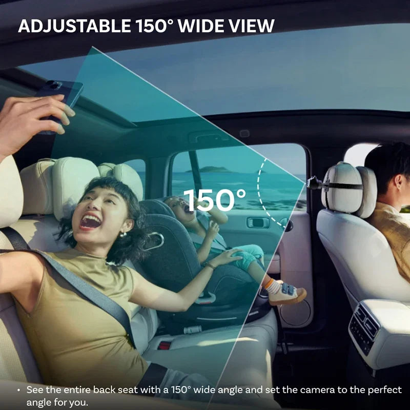 Ottocast Cabin Care Wireless CarPlay Adapter Baby Car Camera 1080P HD 150° Wide-angle Night Vision Backseat Monitor for 98% Car