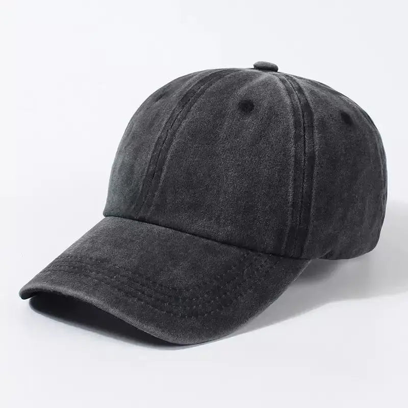 COKK Washed Cotton Adjustable Solid Color Baseball Cap Women Men Unisex Couple Cap Fashion Dad Hat Snapback Cap High Quality