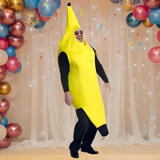 Banana Costume for Kids & Adults – Funny Fruit Outfit for Stage & Halloween, Packs of 1–5