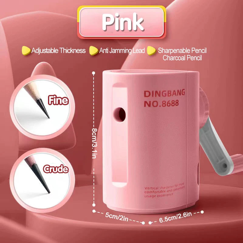 Adjustable Thickness Hand Cranked Pencil Sharpener for Students and Children Automatic Lead Drawing Color Lead Special Sharpenin