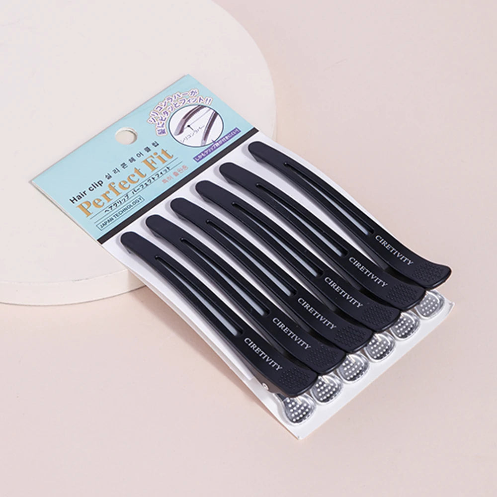 6Pcs Hairdressing Clamps Women's Claws Section Clips Barber Crocodile Hairpin Salon Styling Tools Hair Accessories