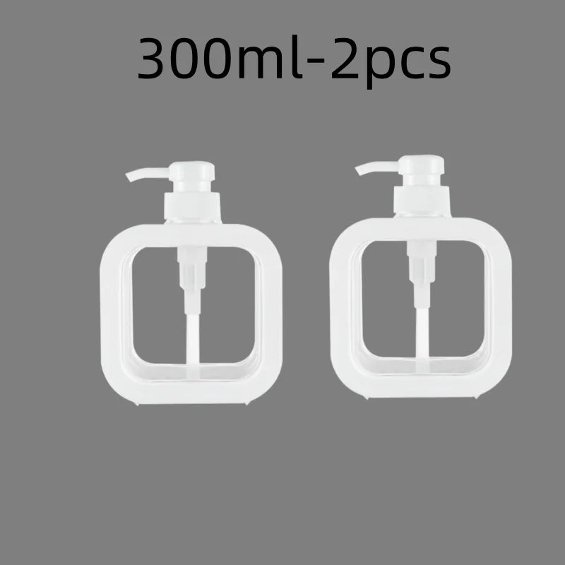 300/500ml Bathroom Soap Dispensers Refillable Lotion Shampoo Shower Gel Holder Portable Travel Dispenser Empty Bath Pump Bottle
