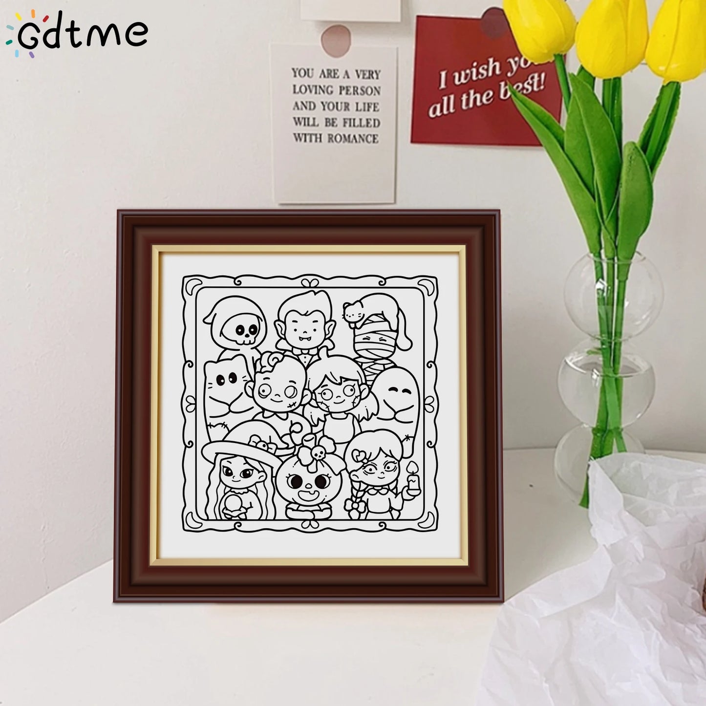 SPOOKY FUN CUTE & EASY Coloring Book for Adult Relieve Stress Kill Time DIY Painting Drawing Book Kids Education