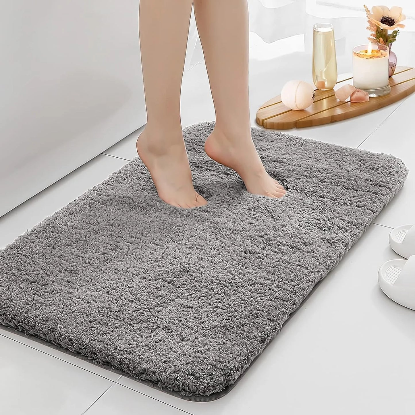 Super Water Absorbent Bathroom Floor Mat Anti-slip Bathroom Mat Bath Mat Long Hair Floor Mat Bedroom Door Mat Home Decoration