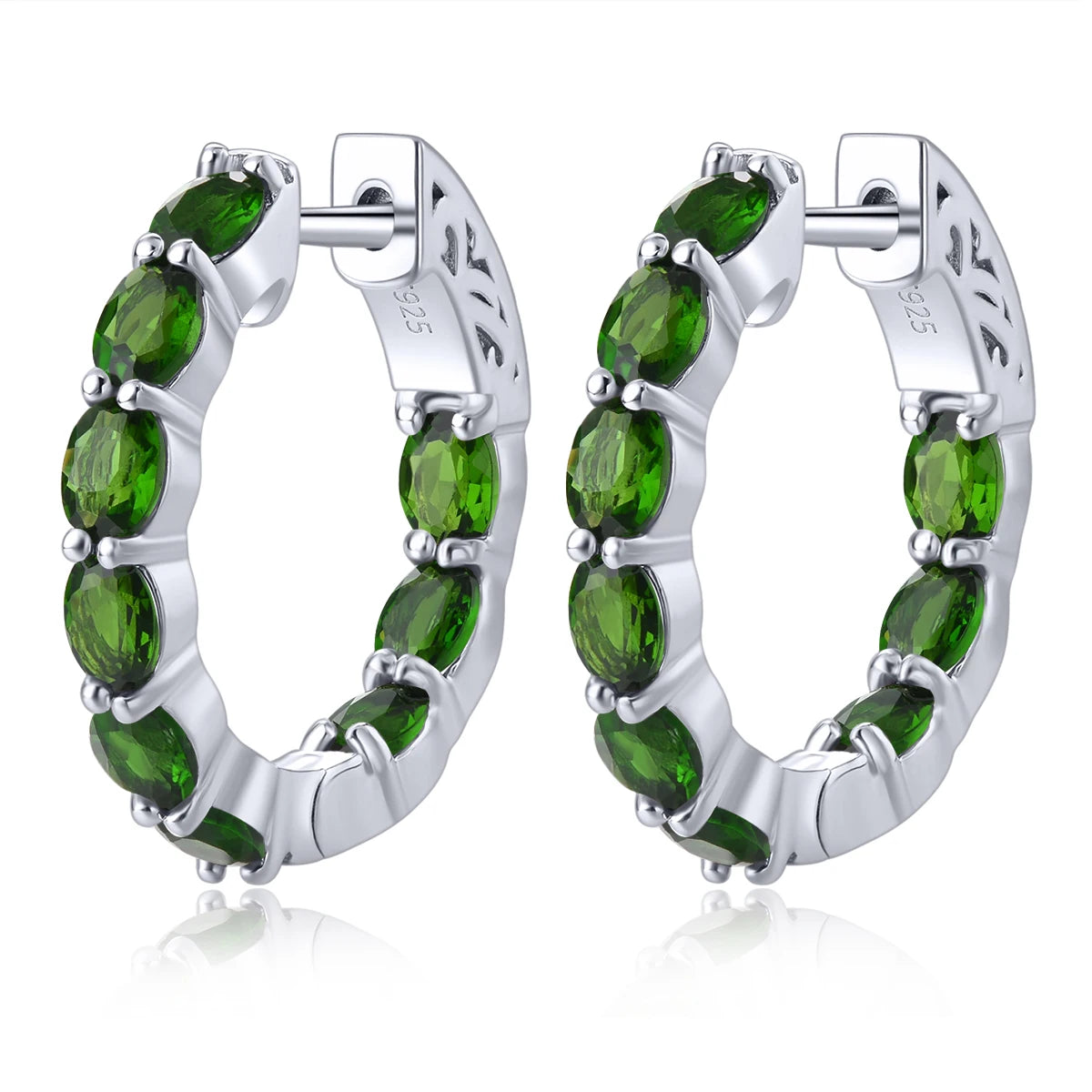 Natural Tanzanite Sterling Silver Hoop Earring 3.5 Carats Genuine Gemstone Classic Exquisite Fine Jewelrys S925 Jewelry Gifts