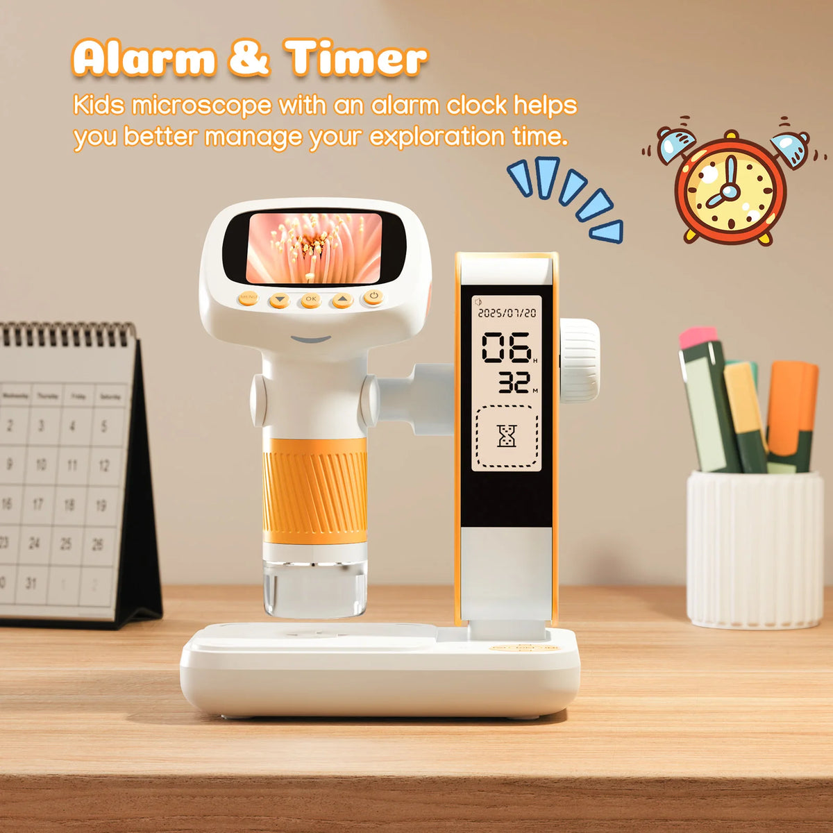 Handheld Microscope for kids 1000X Magnification Mini Portable Pocket Microscope with 2.0" IPS Screen STEM Toy Edu Gift Students