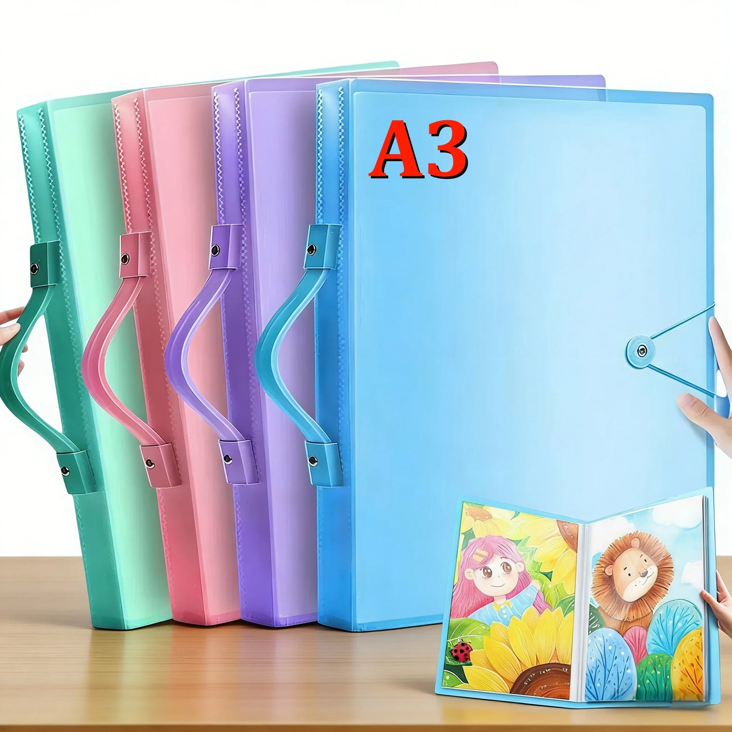 Drawing Paper Folder Diamond Painting Photo Album Storage Book Portfolio Presentation Storage Book Clear Folder Stationery