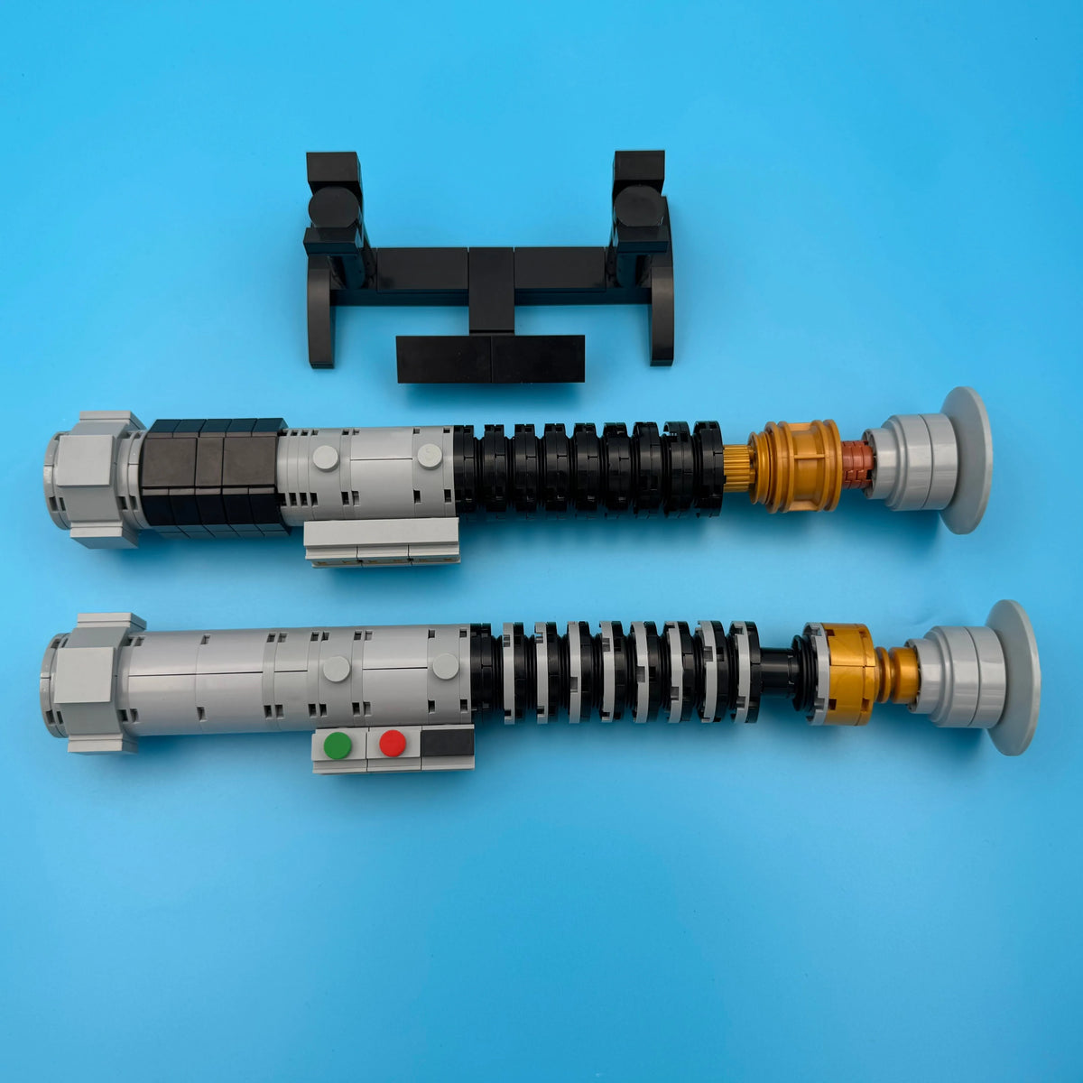 MOC Space War Lightsaber Series Building Blocks Kit with Display Stand Paper Instructions Gift Box Creative STEM Toy for Kids