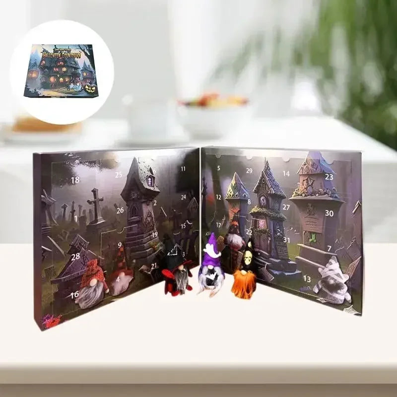 Halloween Advent Calendar Blind Box Mini Cartoon Halloween Countdown Calendar Halloween Gnome Countdown Advent Calendar