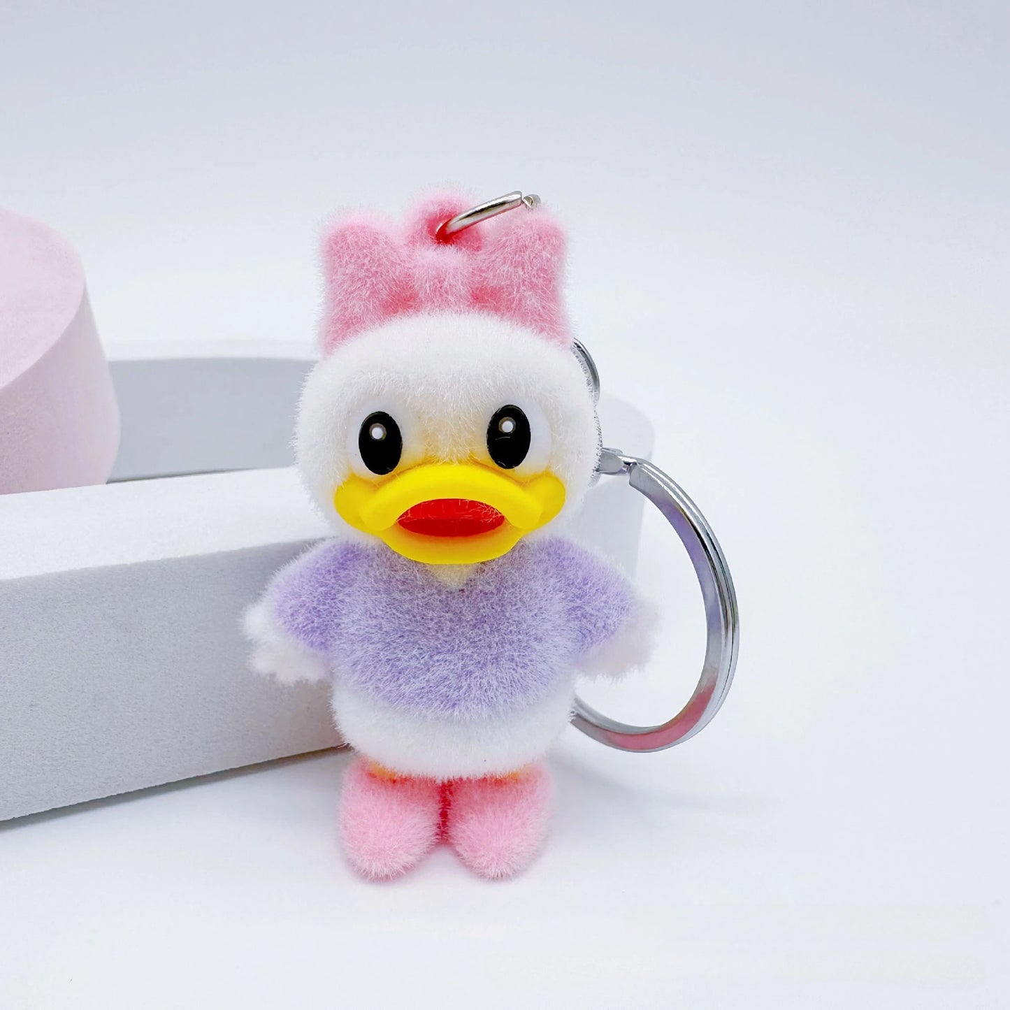 New Disney Cartoon Flock Doll Donald Duck Keychain Mickey & Minnie Kid Toy Cute Bag  Decorate Christmas Party smal gifts