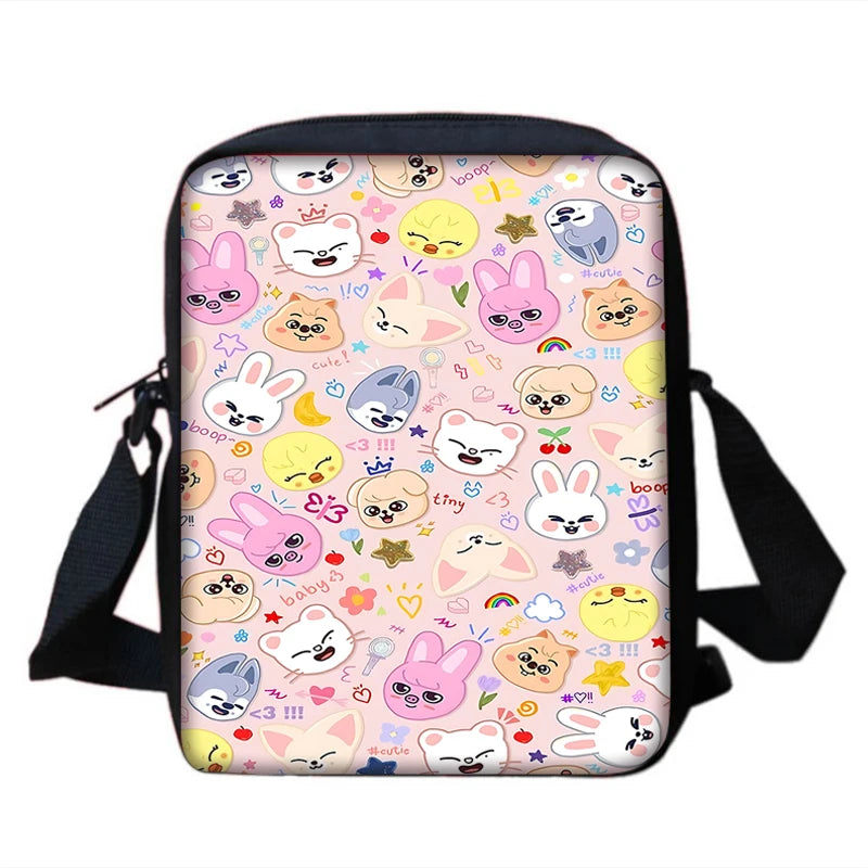 Child School S-Skzoo-o k-Kpop Stray Kids Backpack With Shoulder Bag Pencil Bags School Bags for Boys Girls Best Gift
