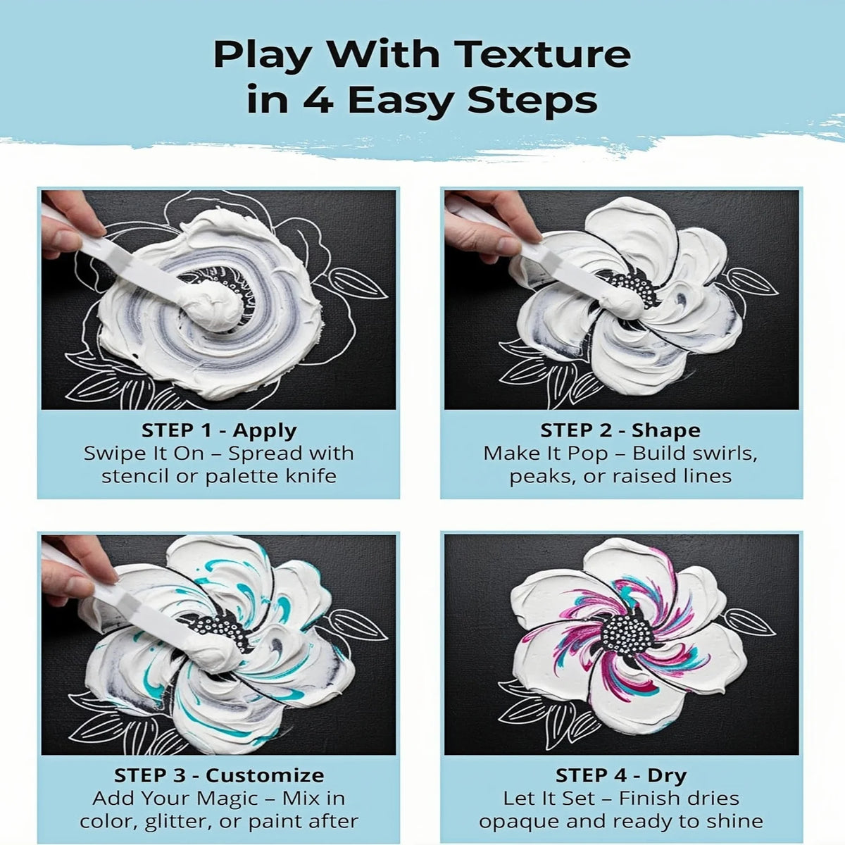 Pigment Making Materials - Modeling Paste | Suitable for Stacking and Shaping to Create 3D Effects, Ideal for Art Projects.