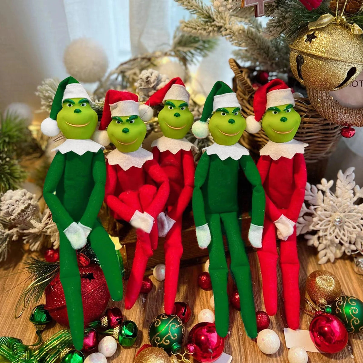 Christmas Elf Doll Anime Plush Toy Figures Stocking Stuffer Shelf Accessories Xmas Decoration Craft Holiday Ornament