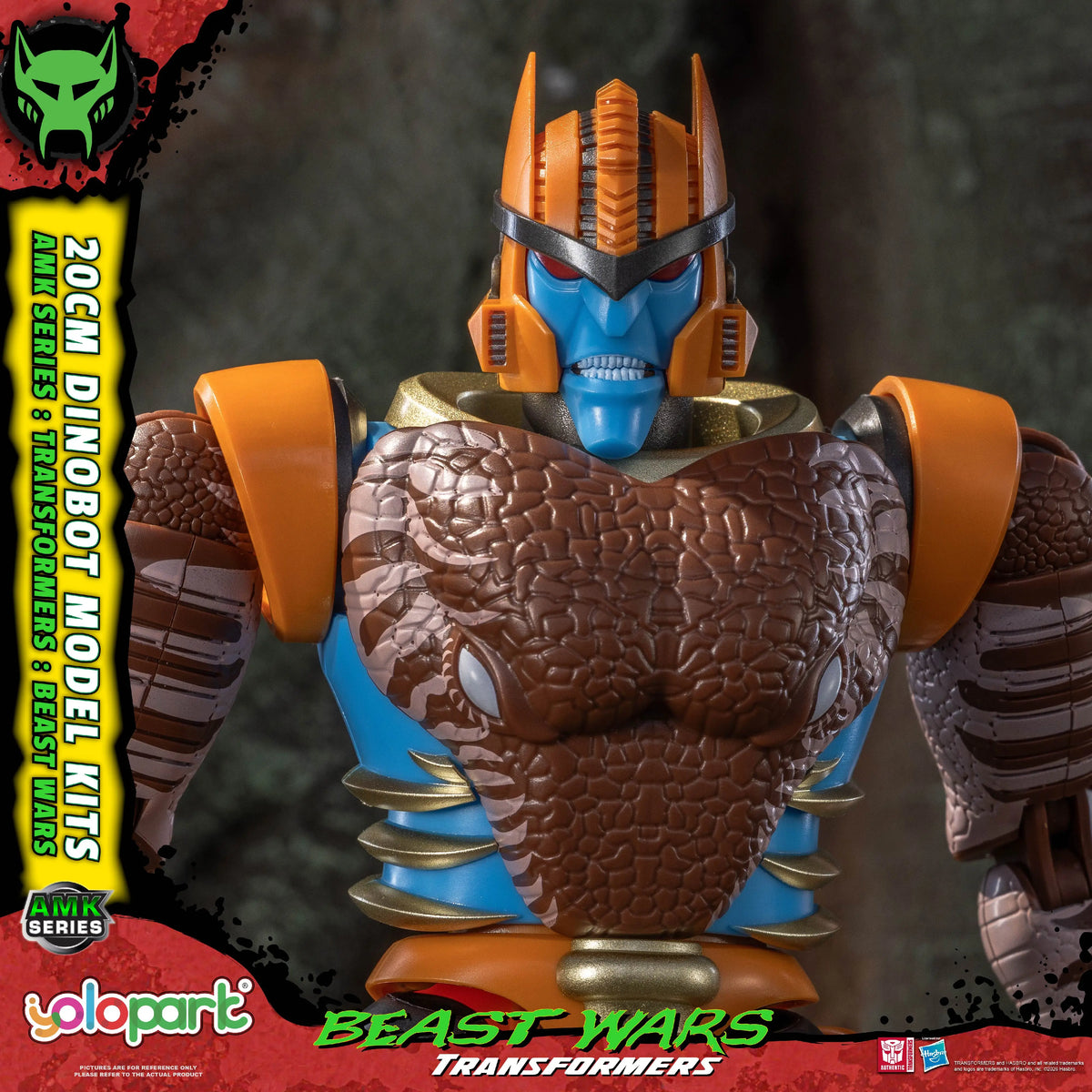 YOLOPARK 20CM  Transformers AMK Series BEAST WARS Dinobot Model Kits Figure Toy For Boy Girls