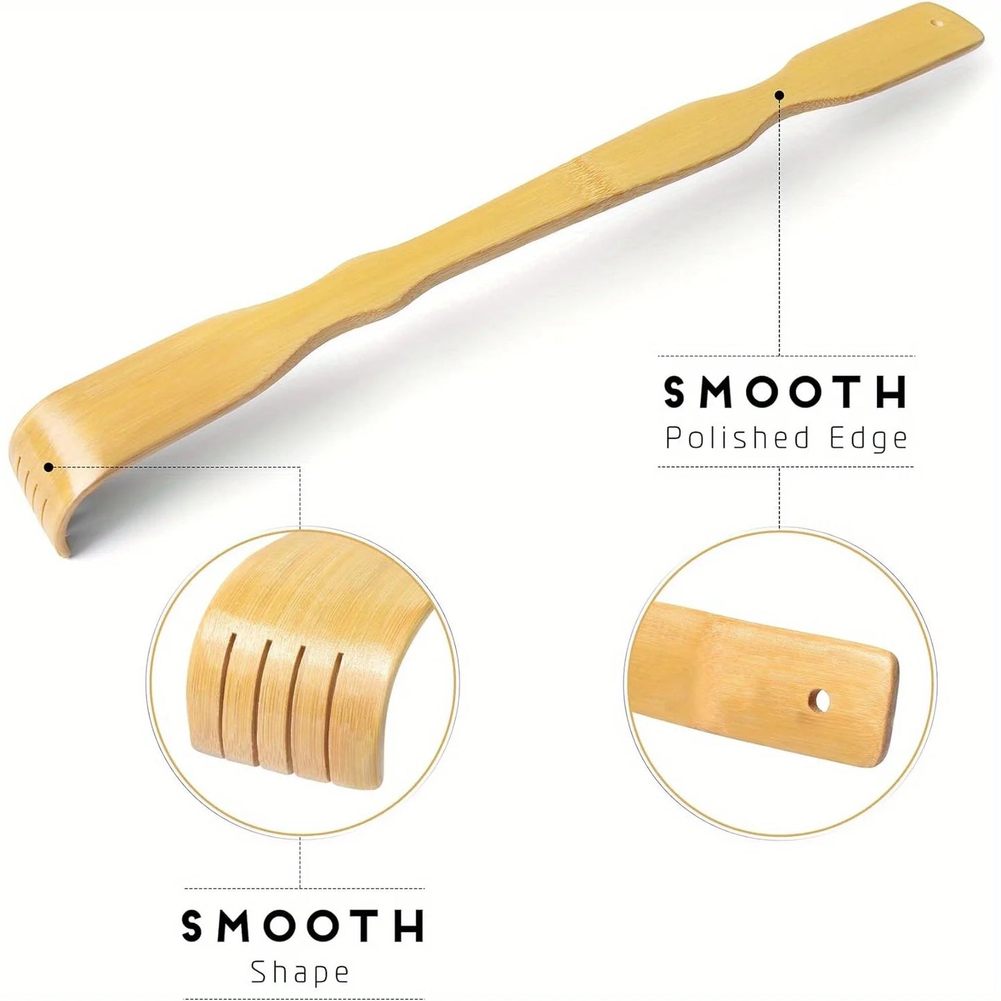 Bamboo Back Scratcher Anti-Itch Massager for Elderly Health Care Body Scraper Comfortable Scratch Tool for Seniors