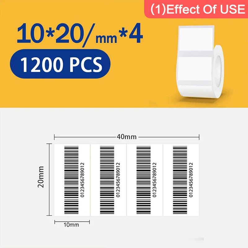 Niimbot 1Roll B1 White Sticker Waterproof Paper Adhesive Label White Anti-Oil For B1 B21 Mini Portable Thermal Printer Tape