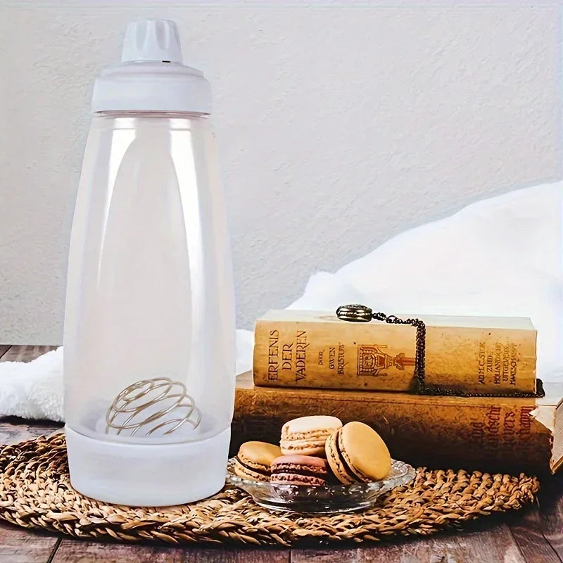 Pancake Batter Dispenser with Wire Whisk for Restaurant Quality Baking - Perfect for Pancakes Cupcakes Muffins & Crepes