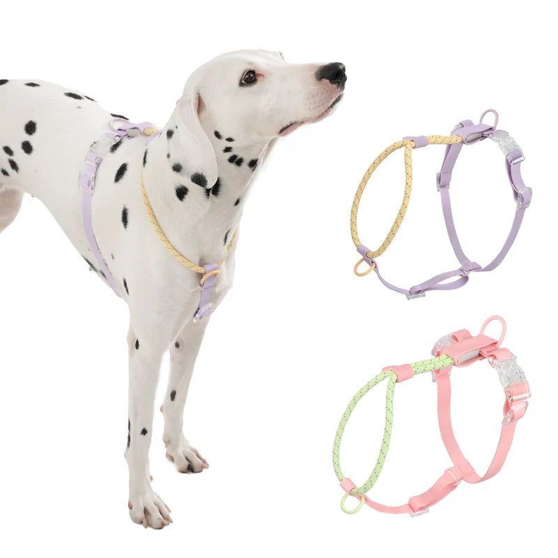 Dog Harness Fashion Summer Cooling Dog Vest Splicing Nylon and Webbing PVC No Pull For Medium and Large Dogs German Shepherd