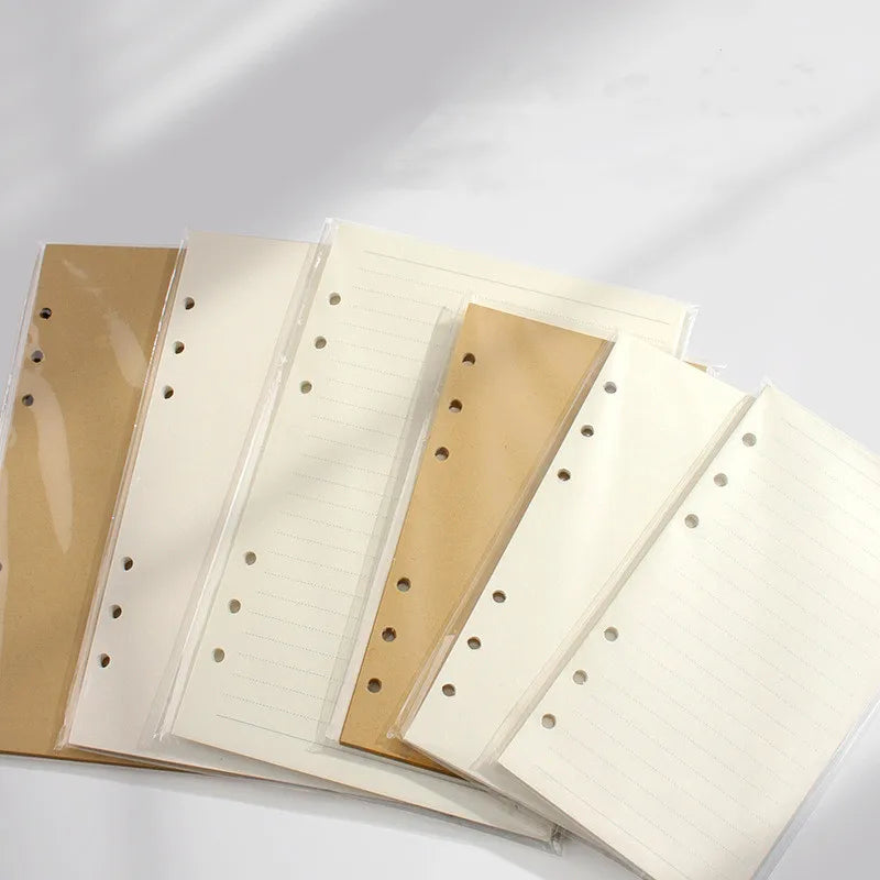2026Colored A5 A6 Loose Leaf Notebook Refill Spiral Binder Inner Page Weekly Monthly To Do Line Dot Grid Inside Paper Stationery
