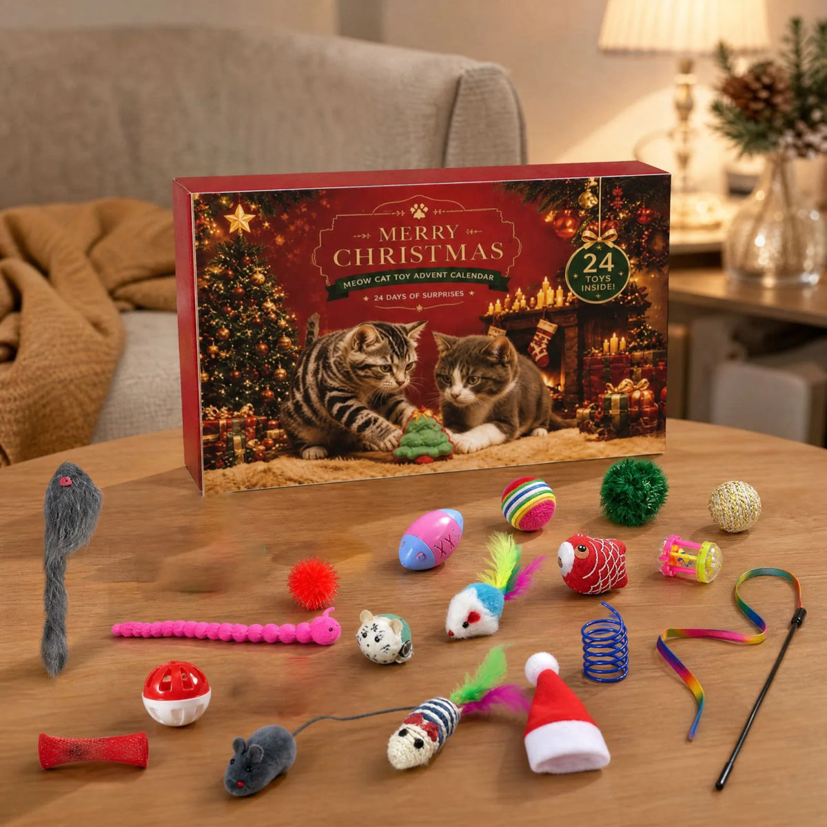 Cat Toys Christmas Advent Calendar – 24 Days of Surprises for Cats