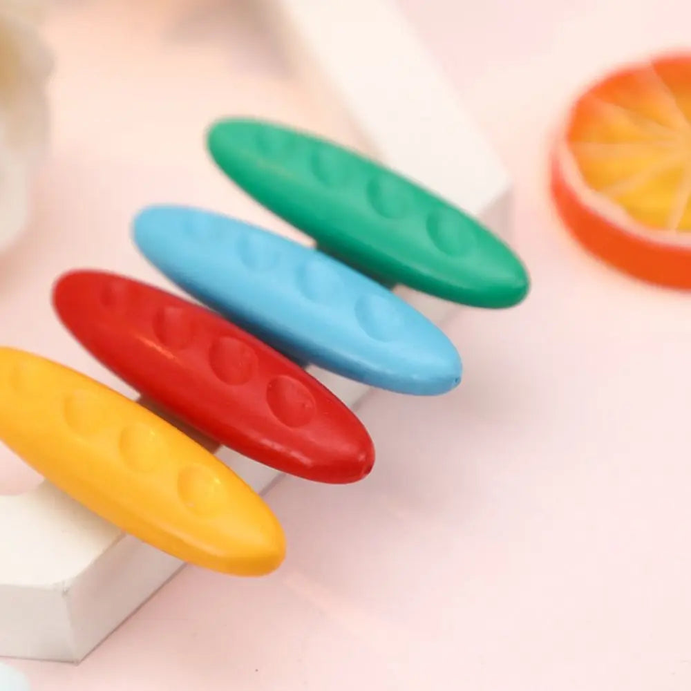 12/24/36 Colors Children Do Not Dirty Hands Plastic Crayon Set Creative Painting Tools Peanut Shaped Washable Erasable