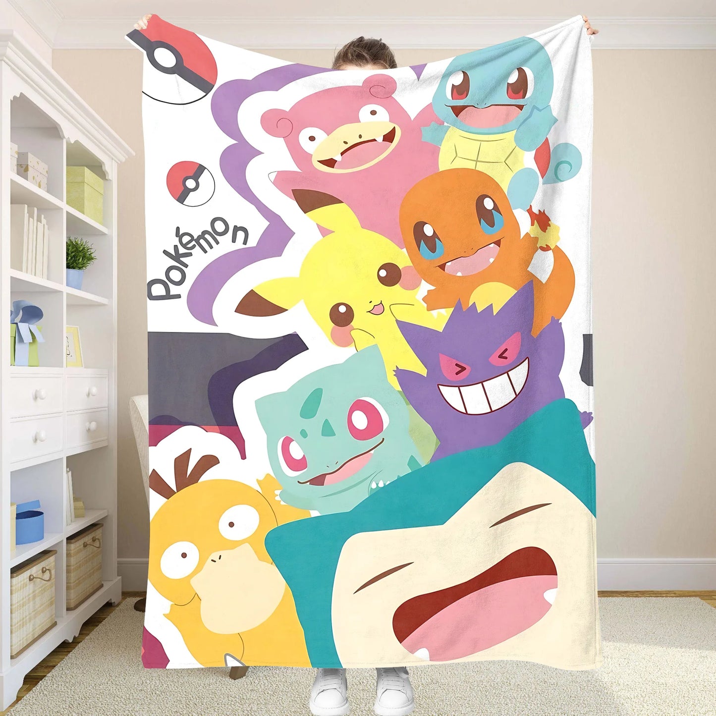 Spread on the Bed Blanket P-Pokemon Home and Decoration Throw Blankets & Throws Summer Comforter Anime Cooling Sofa Bedspreads